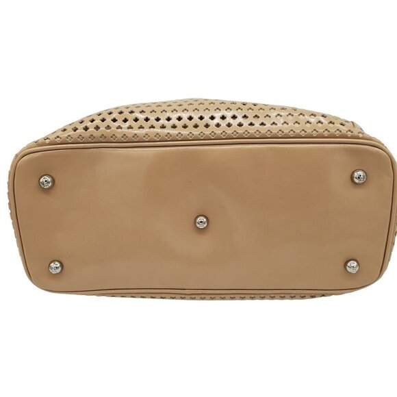 MY Flat in London Brighton Leather Perforated Shoulder Bag Handbag Purse Large - Picture 7 of 9